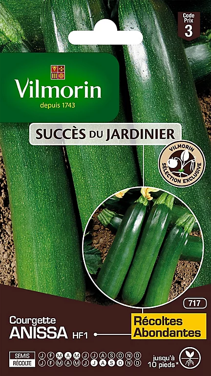 Vilmorin Graines De Courgette Anissa HF1 3 Vilmorin Graines De Courgette Anissa HF1