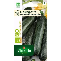 Vilmorin Graines De Courgette Verte Noire Maraîchère Bio
