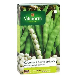 Vilmorin Graines De Haricot à écosser Coco Nain Blanc Précoce