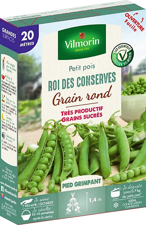 Vilmorin Graines De Pois Roi Des Conserves 20M VL 3 Vilmorin Graines De Pois Roi Des Conserves 20M VL