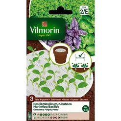 Vilmorin Tapis Trio De Basilic 3 X 10 Cm